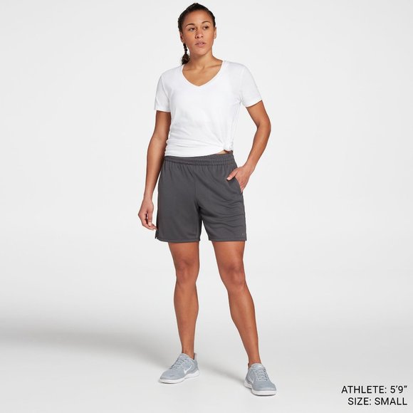 NWT DSG Women's Mid-Rise Performance 7" Athletic Shorts Asphalt Size XL $20 H354 - Picture 2 of 4